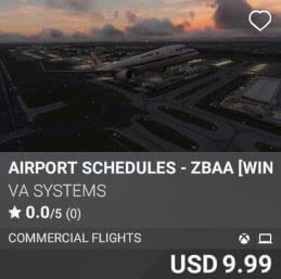 Airport Schedules - ZBAA [Winter 2025] by VA SYSTEMS. USD $9.99