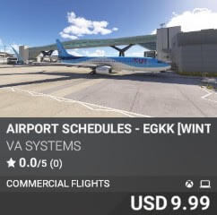 Airport Schedules - EGKK [Winter 2025] by VA SYSTEMS. USD $9.99