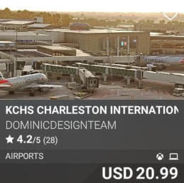 KCHS Charleston International Airport by DOMINICDESIGNTEAM. USD $20.99
