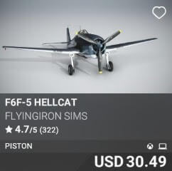 F6F-5 Hellcat by FlyingIron Sims. USD $30.49