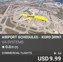 Airport Schedules - KORD [Winter 2025] by VA SYSTEMS. USD $9.99