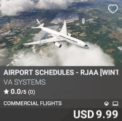 Airport Schedules - RJAA [Winter 2025] by VA SYSTEMS. USD $9.99