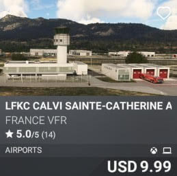 LFKC Calvi Sainte-Catherine Airport by France VFR. USD $9.99