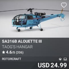 SA316B Alouette III by Taog's Hangar. USD $24.99