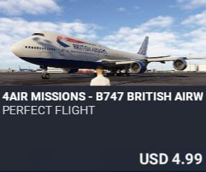 4AIR MISSIONS - B747 BRITISH AIRWAYS by Perfect Flight. USD $4.99