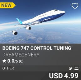 Boeing 747 Control Tuning by Dreamscenery. USD $4.99