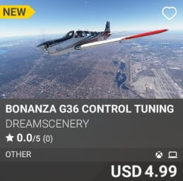 Bonanza G36 Control Tuning by Dreamscenery. USD $4.99