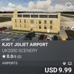 KJOT Joliet Airport by UK2000 Scenery. USD $9.99