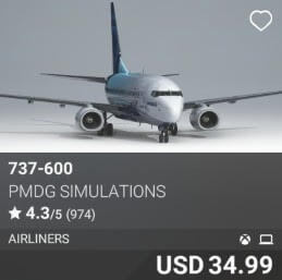 737-600 by PMDG Simulations. USD $34.99