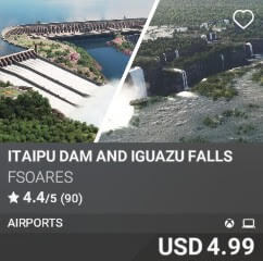Itaipu Dam and Iguazu Falls by FSoares. USD $4.99