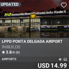LPPD Ponta Delgada Airport by iniBuilds. USD $14.99