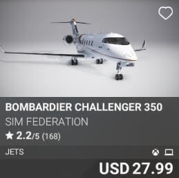 Bombardier Challenger 350 by Sim Federation. USD $27.99