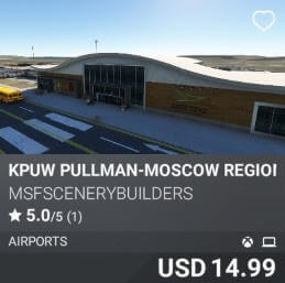 KPUW PULLMAN-MOSCOW REGIONAL AIRPORT by msfscenerybuilders. USD $14.99