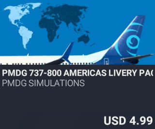 PMDG 737-800 Americas Livery Pack by PMDG Simulations. USD $4.99