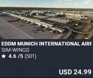 EDDM Munich Intenrational Airport by Sim-Wings. USD $24.99