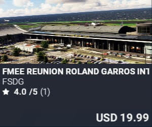 FMEE Reunion Roland Garros International Airport by FSDG. USD $19.99