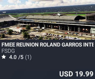 FMEE Reunion Roland Garros International Airport by FSDG. USD $19.99