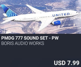 PMDG 777 Sound Set - PW by Boris Audio Works. USD $7.99