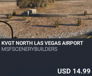 KVGT North Las Vegas Airport by msfscenerybuilders. USD $14.99