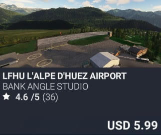 LFHU L'Alpe D'Huez Airport by Bank Angle Studio. USD $5.99