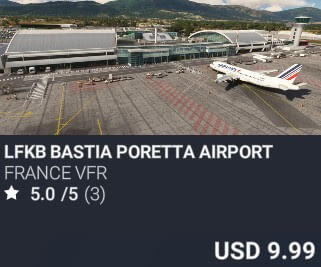 LFKB Bastia Poretta Airport by France VFR. USD $9.99