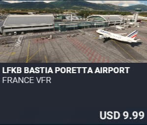 LFKB Bastia Poretta Airport by France VFR. USD $9.99