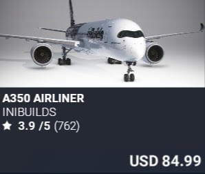 A350 Airliner by iniBuilds. USD $84.99