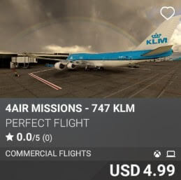 4AIR MISSIONS - 747 KLM by Perfect Flight. USD $4.99