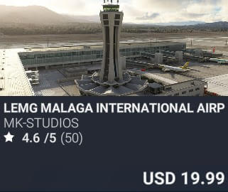 LEMG Malaga International Airport by MK-STUDIOS. USD $19.99
