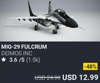 MiG-29 Fulcrum by DeimoS Inc.. USD $24.99 (on sale for 12.99)