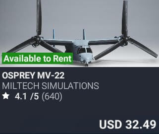 Osprey MV-22 by Miltech Simulations. USD $32.49