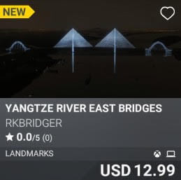 Yangtze River East Bridges by rkbridger. USD $12.99