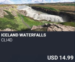 Iceland Waterfalls by Cli4D. USD $14.99