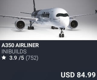 A350 Airliner by iniBuilds. USD $84.99