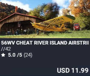 56WV Cheat River Island Airstrip by //42. USD $11.99