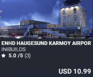 ENHD Haugesund Karmoy Airport by iniBuilds. USD $10.99