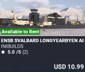ENSB Svalbard Longyearbyen Airport by iniBuilds. USD $10.99