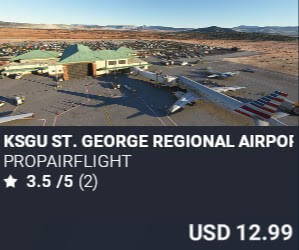 KSGU St. George Regional Airport MSFS24 by PropairFlight. USD $12.99