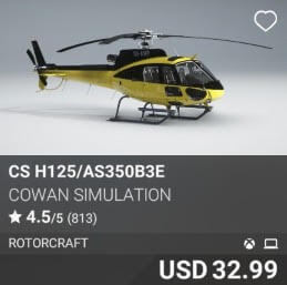 CS H125/AS350B3e by Cowan Simulation. USD $32.99