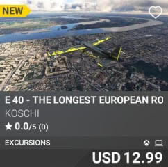 E 40 - The longest European road by Koschi. USD $12.99