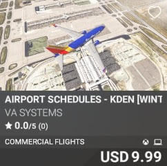 Airport Schedules - KDEN [Winter 2025] by VA SYSTEMS. USD $9.99