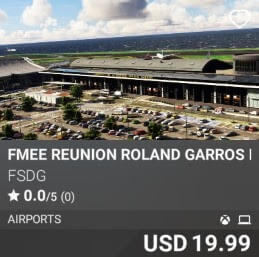FMEE Reunion Roland Garros International Airport by FSDG. USD $19.99