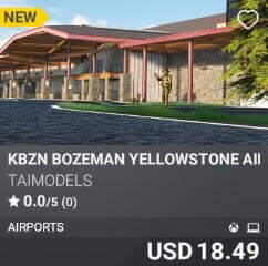 KBZN Bozeman Yellowstone Airport by Taimodels. USD $18.49