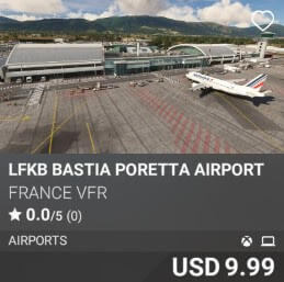 LFKB Bastia Poretta Airport by France VFR. USD $9.99