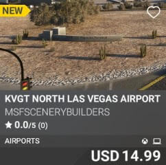 KVGT North Las Vegas Airport by msfscenerybuilders. USD $14.99