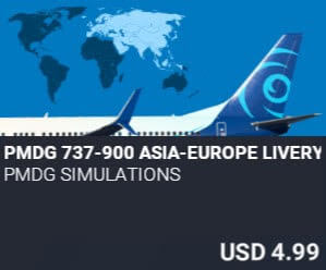 PMDG 737-900 Asia-Europe Livery Pack by PMDG Simulations. USD $4.99