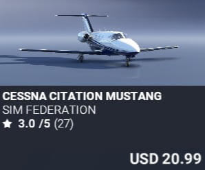 Cessna Citation Mustang by Sim Federation. USD $20.99