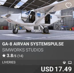 GA-8 Airvan SystemsPulse by SimWorks Studios. USD $17.49