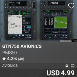 GTN750 Avionics by PMS50. USD $4.99