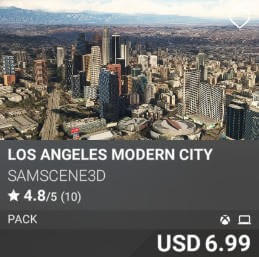 Los Angeles Modern City by SamScene3D. USD $6.99